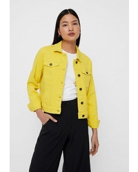 Женская желтая куртка-рубашка от Noisy May