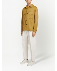Мужская желтая куртка-рубашка от Zegna