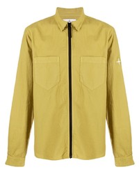 Мужская желтая куртка-рубашка от Stone Island