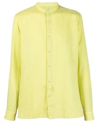 Мужская желтая льняная рубашка с длинным рукавом от Tintoria Mattei