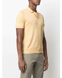 Мужская желтая льняная футболка-поло от Barba