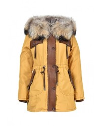 Женская желтая парка от Grafinia