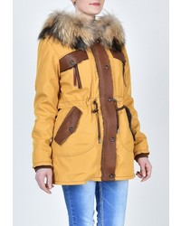 Женская желтая парка от Grafinia