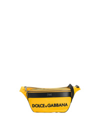 Мужская желтая поясная сумка из плотной ткани от Dolce & Gabbana