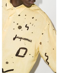 Мужская желтая рубашка с длинным рукавом с принтом от Jacquemus