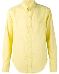 Мужская желтая рубашка с длинным рукавом от Band Of Outsiders