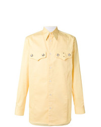 Мужская желтая рубашка с длинным рукавом от Calvin Klein 205W39nyc