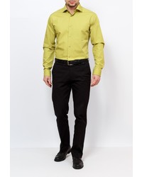 Мужская желтая рубашка с длинным рукавом от GREG
