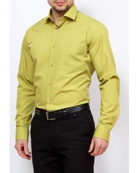 Мужская желтая рубашка с длинным рукавом от GREG