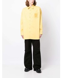 Мужская желтая рубашка с длинным рукавом от Raf Simons