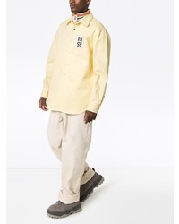 Мужская желтая рубашка с длинным рукавом от Raf Simons