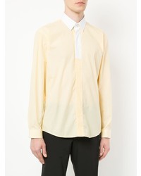 Мужская желтая рубашка с длинным рукавом от Cerruti 1881