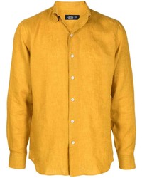 Мужская желтая рубашка с длинным рукавом от Man On The Boon.