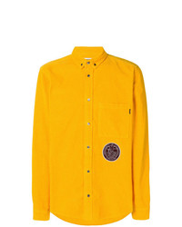 Мужская желтая рубашка с длинным рукавом от MSGM