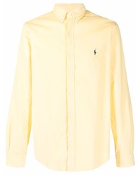 Мужская желтая рубашка с длинным рукавом от Polo Ralph Lauren