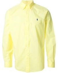 Мужская желтая рубашка с длинным рукавом от Polo Ralph Lauren