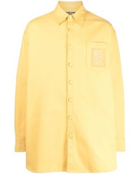 Мужская желтая рубашка с длинным рукавом от Raf Simons