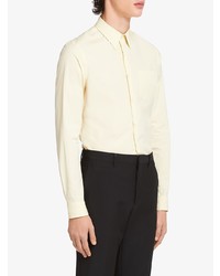 Мужская желтая рубашка с длинным рукавом от Prada