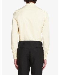 Мужская желтая рубашка с длинным рукавом от Prada