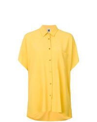 Желтая рубашка с коротким рукавом