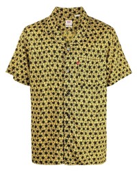 Мужская желтая рубашка с коротким рукавом с принтом от Levi's