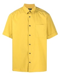 Мужская желтая рубашка с коротким рукавом от A.P.C.