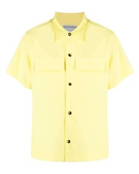 Мужская желтая рубашка с коротким рукавом от Bottega Veneta