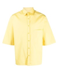 Мужская желтая рубашка с коротким рукавом от Costumein