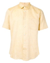 Мужская желтая рубашка с коротким рукавом от D'urban