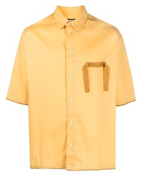 Мужская желтая рубашка с коротким рукавом от Jacquemus