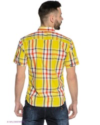 Мужская желтая рубашка с коротким рукавом от Mavango