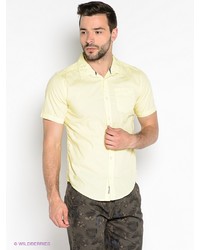 Мужская желтая рубашка с коротким рукавом от Mezaguz