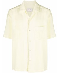 Мужская желтая рубашка с коротким рукавом от Nanushka