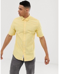 Мужская желтая рубашка с коротким рукавом от ONLY & SONS
