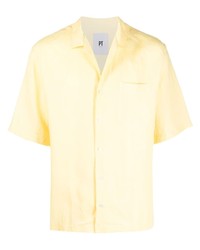 Мужская желтая рубашка с коротким рукавом от PT TORINO