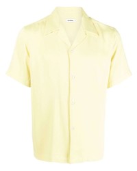 Мужская желтая рубашка с коротким рукавом от Sandro