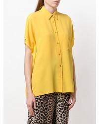 Женская желтая рубашка с коротким рукавом от M Missoni