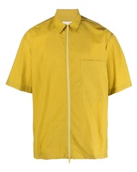 Мужская желтая рубашка с коротким рукавом от Studio Nicholson