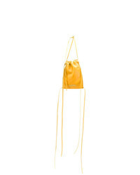 Желтая сумка через плечо из плотной ткани