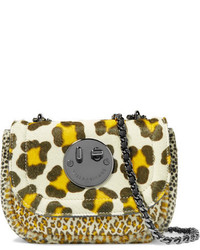 Желтая сумка через плечо с леопардовым принтом от Hill & Friends