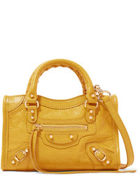 Женская желтая сумка от Balenciaga