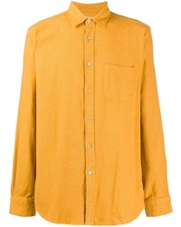 Мужская желтая фланелевая рубашка с длинным рукавом от Portuguese Flannel