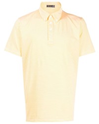Мужская желтая футболка-поло в горизонтальную полоску от G/FORE