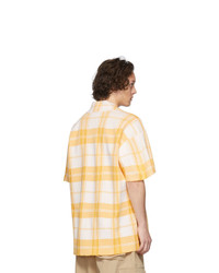 Мужская желтая футболка-поло в клетку от Jacquemus