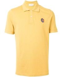 Мужская желтая футболка-поло с вышивкой от Cerruti 1881
