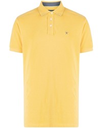 Мужская желтая футболка-поло с вышивкой от Hackett