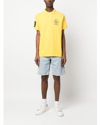 Мужская желтая футболка-поло с вышивкой от Polo Ralph Lauren