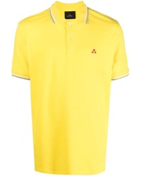 Мужская желтая футболка-поло с вышивкой от Peuterey