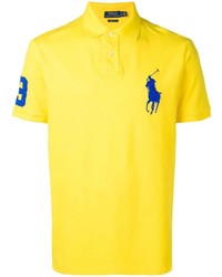 Мужская желтая футболка-поло с вышивкой от Polo Ralph Lauren