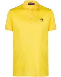 Мужская желтая футболка-поло с вышивкой от Ralph Lauren Purple Label